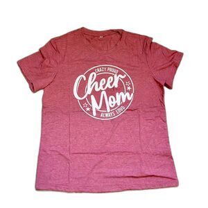New Cheer Mom Women's Pink T-shirt WITH BONUS KEYCHAIN - MEDIUM